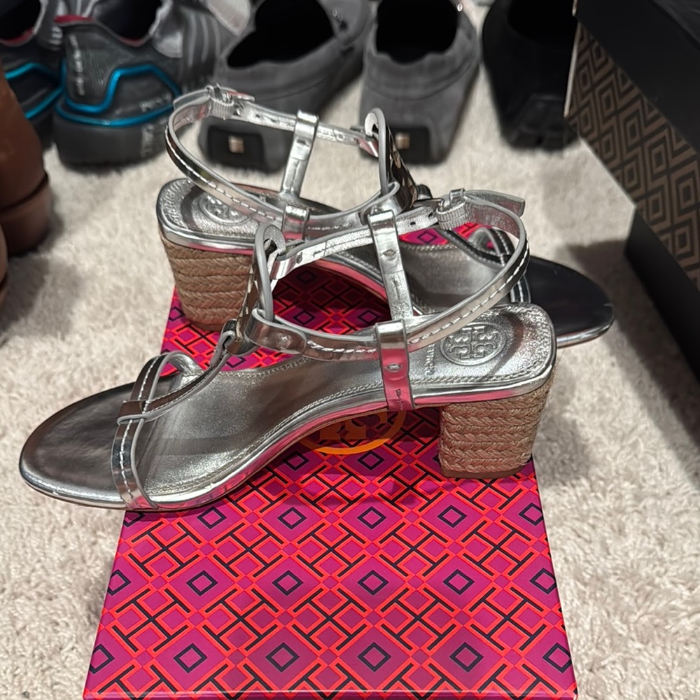 Tory Burch Silver Women's Sandals - Picture 2 of 7